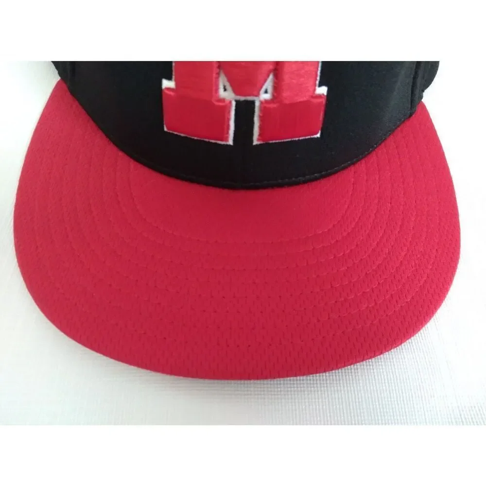 Richardson Red Black Dryve PTS 40 Marist Redhawk Embroidered Flex Fit Hat L XL